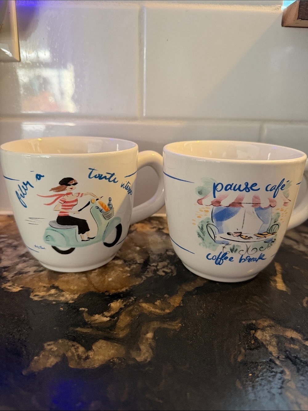 La Madeleine French Cafe Coffee Cup Mug - Take It Easy my coffee NEW